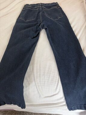 NYSJ Dark Blue Wide-Leg Jeans, size 4